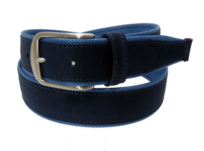 Cintura in tela + dainetto -jeans/blu- mm35